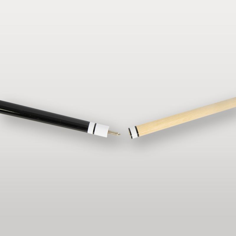 Système de vissage métallique de la queue de billard Ramin 2 pièces verte, assemblage précis et solide.