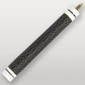 Zoom sur la poignée blanche antidérapante de la queue de billard 4 parties, confort et précision.