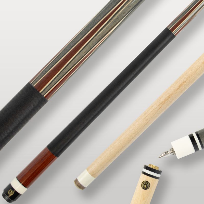 Queue-de-billard-pour-boules-de-57-mm-grise-et-rouge