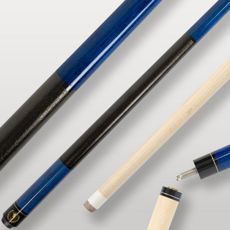 Queue de billard américaine Lord Cue finition brillante bleue
