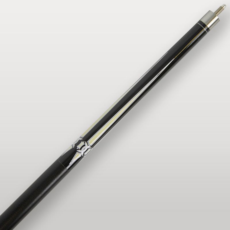 Zoom-sur-le-grip-en-nylon-de-la-queue-de-billard-americaine-lord-cue-prima-noir-et-blanc