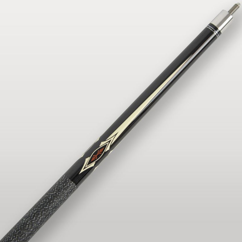 Motifs losange ivoire et rouge sur le fût de la queue Lord Cue Light Blade