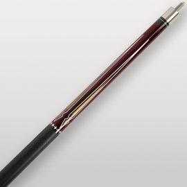 Fût bordeaux décoré de motifs dorés de la queue de billard américain Revelation 4