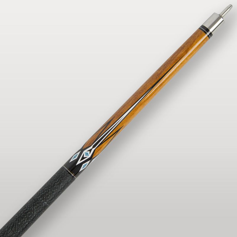 Fût en bois et décor losange de la queue de billard américain faite main