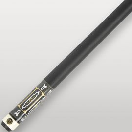 Talon noir orné de motifs dorés de la queue de billard américain Prima