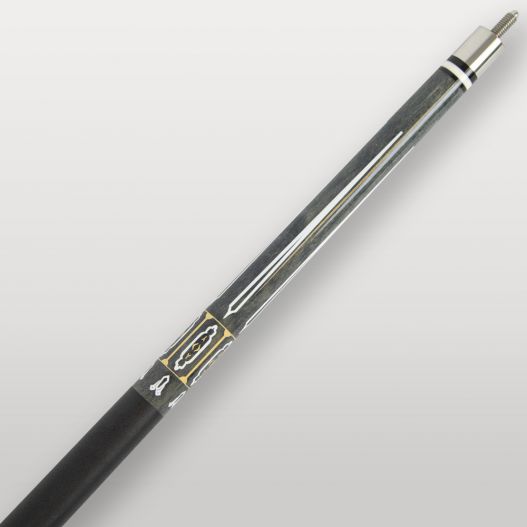 Fût gris et noir avec incrustations dorées – queue de billard Prima