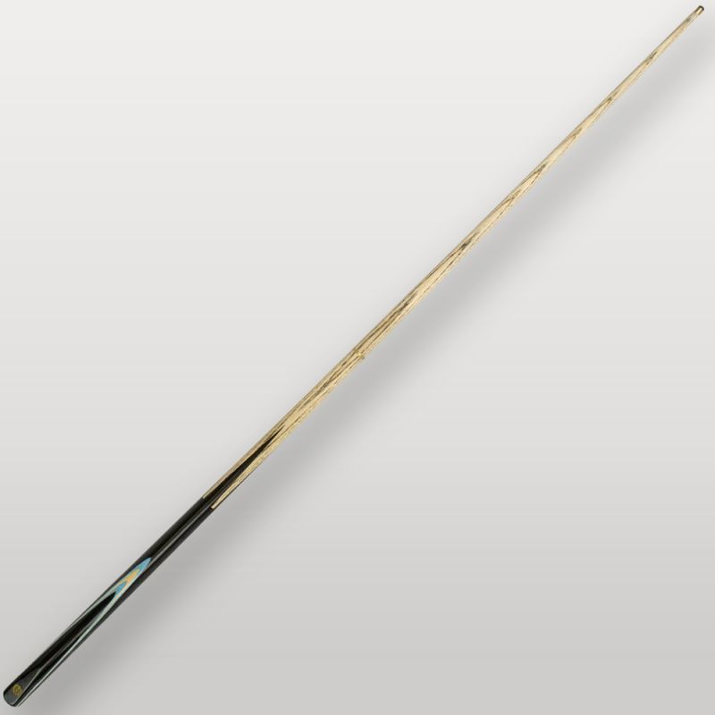 Petite queue de billard bleu de 130cm pour jouer au boules rouges et jaunes