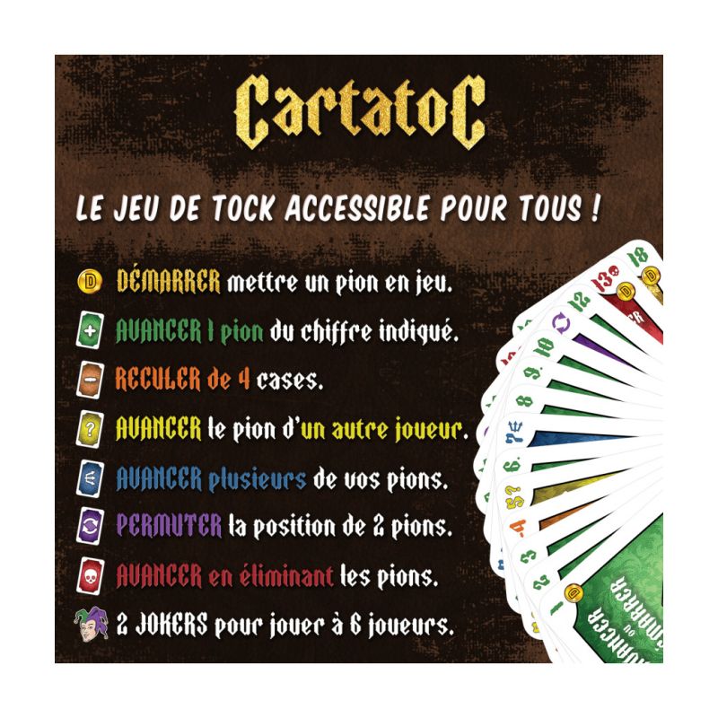 règles du jeu de tock avec des cartes