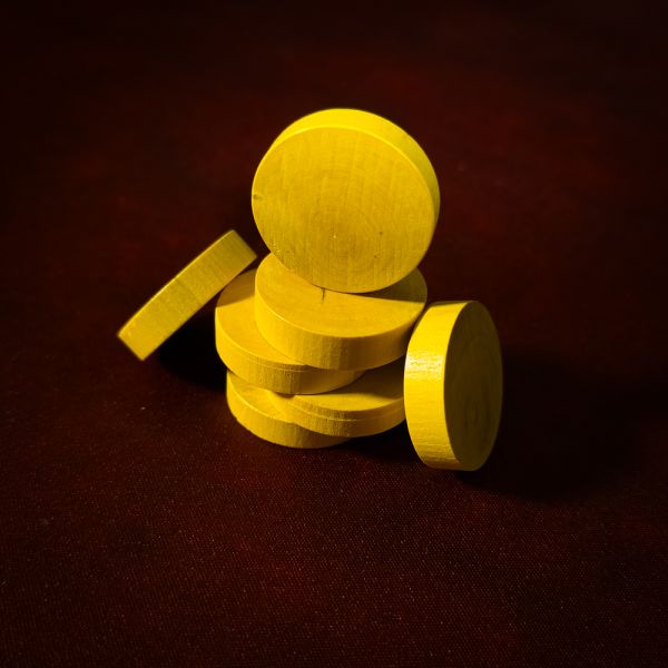 PIONS BUIS 30 X 7 MM JAUNE-1