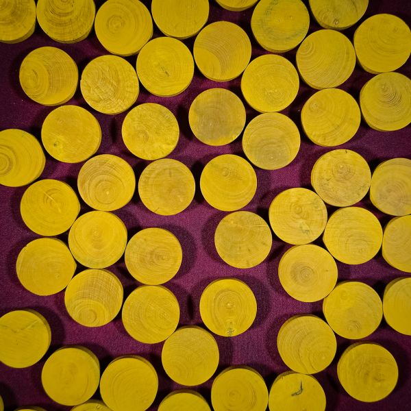 PIONS BUIS 30 X 7 MM JAUNE-2