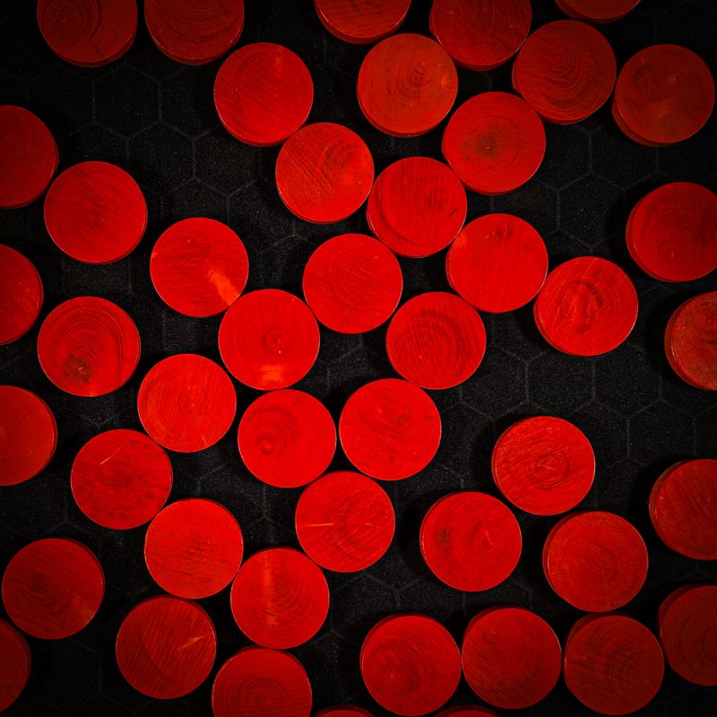 Pions buis 30 x 7 mm Rouge(Jeu Black Hole...)