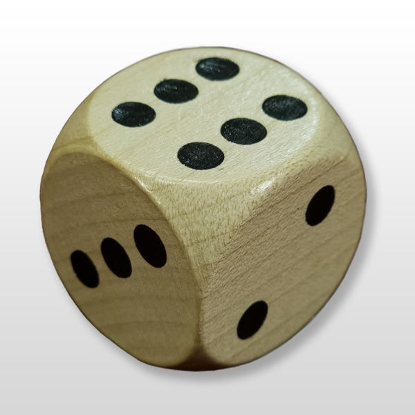 dé en bois pour jeux anciens 30 mm