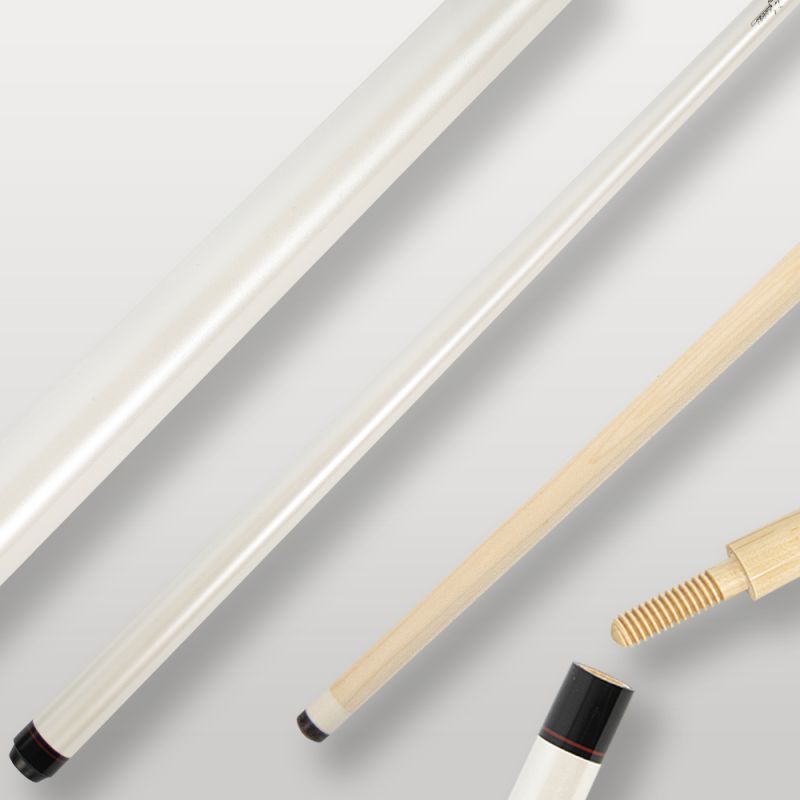 Queue de billard Française Blanche, livré en mallette, procédé 11mm cuir