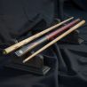Coffret queue de billard rouge en 3 parties pouvant ce raccourcir.