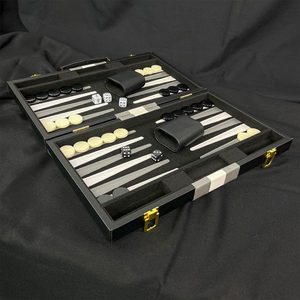 Backgammon en simili cuir-1