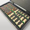 Jeu d’échecs en bois marqueté – Coffret élégant et durable