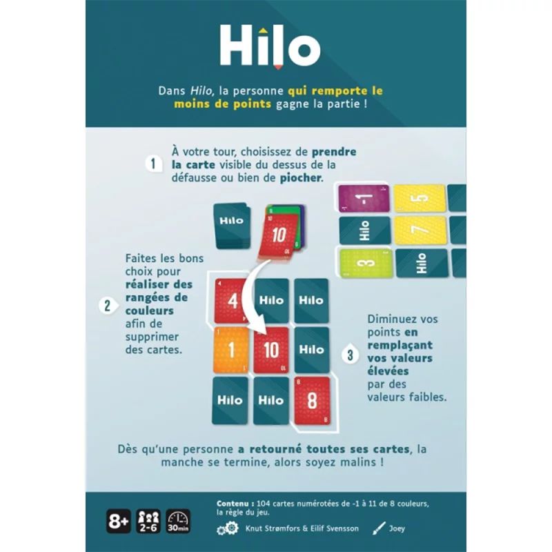 Règles du jeu Hilo de Gigamic