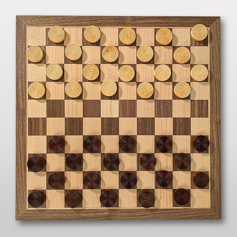 jeu de dames en bois