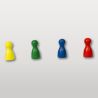 Pions en bois colorés pour jeux de société