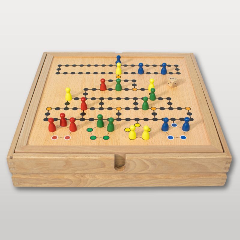 Jeu de petits chevaux en bois