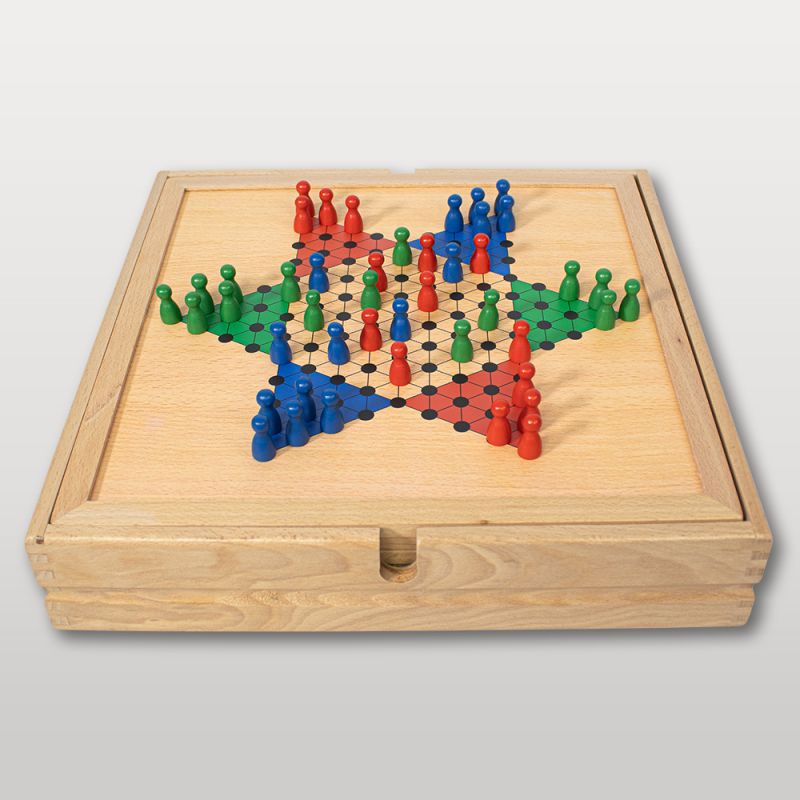 Jeu de dames chinoises en bois