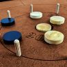 jeu de crokinole en bois avec pions