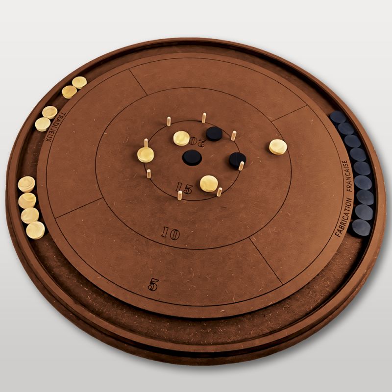 pions de crokinole en bois