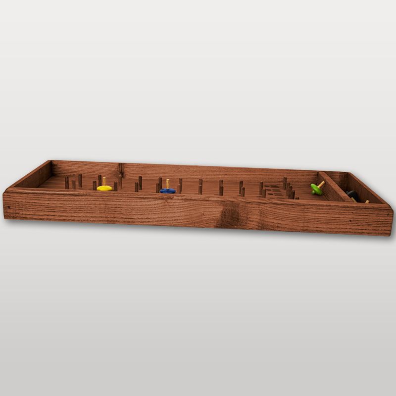 Vue latérale du plateau Laby Toupies