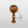 Bilboquet en bois rustique tourné avec boule et corde