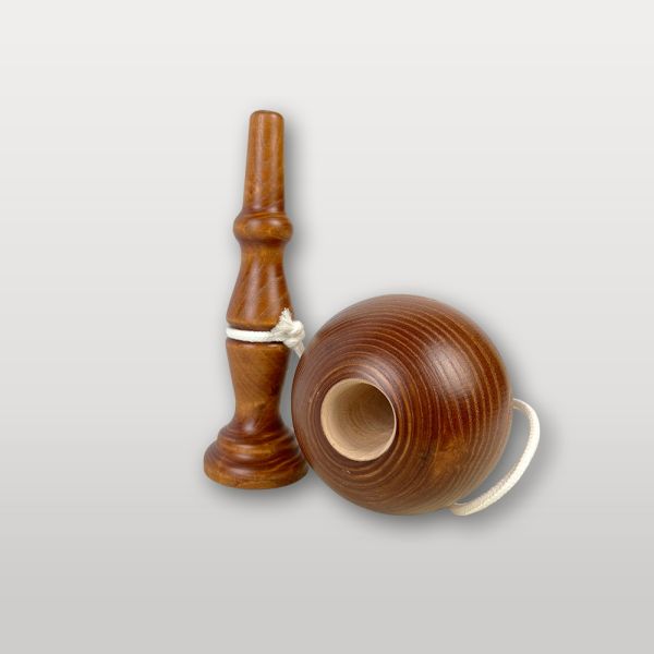 Bilboquet Bois Rustique 16 cm-2