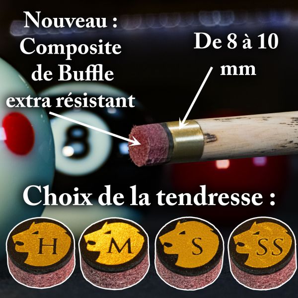 Procédé 8 pool 9/10 mm 2 couches Pro Lord Cue-1