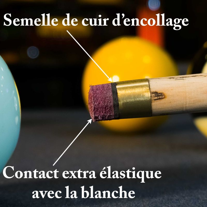 Embout de queue de billard professionnel 2 couches de cuir de buffle