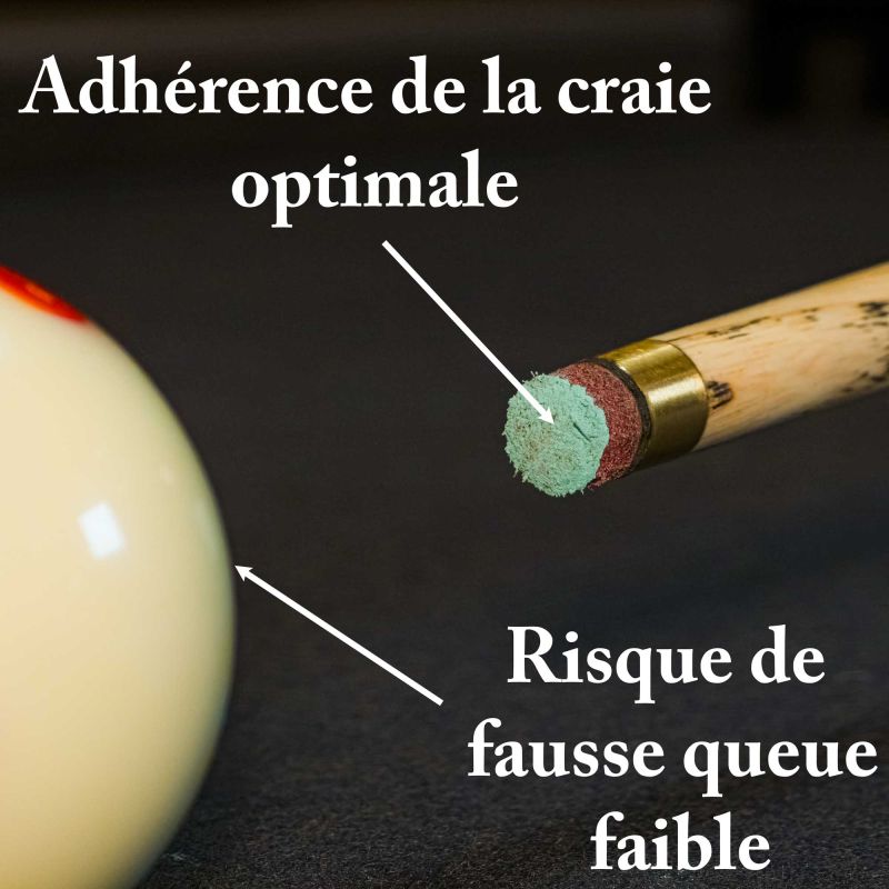 Embout de queue de billard professionnel 2 couches de cuir de buffle