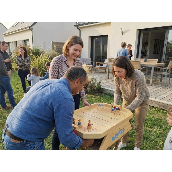Weykick Hockey - Jeu en bois 4 joueurs-1