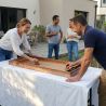 Animation air hockey en bois