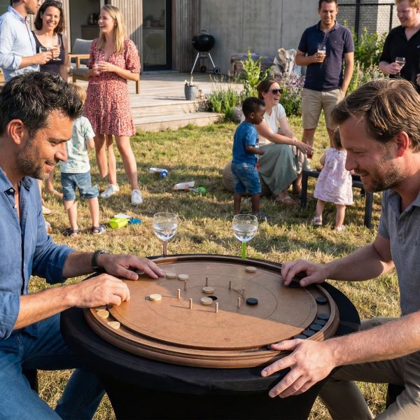 Crokinole le Jeu en bois Canadien fait en France-1