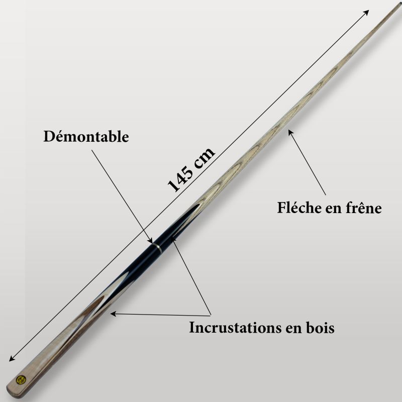 tille queue de billard officielle Black Ball Aston white tiger