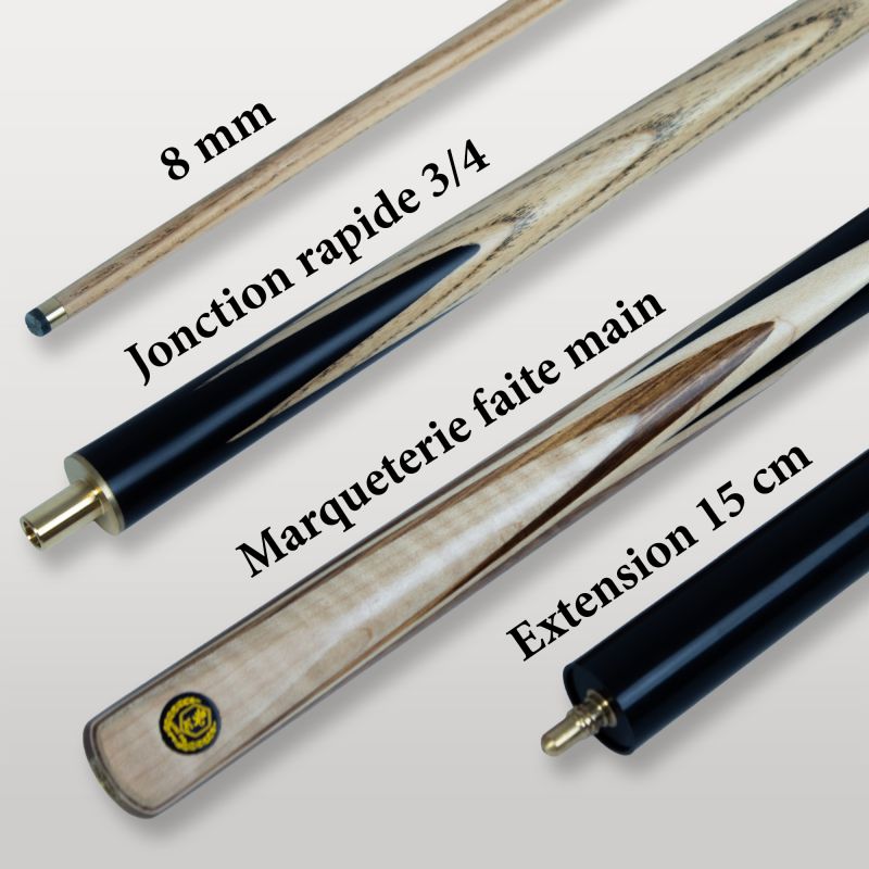 Queue de billard en bois clair