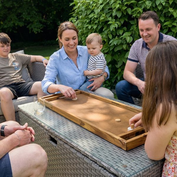 Air hockey familial en bois 2 joueurs-4