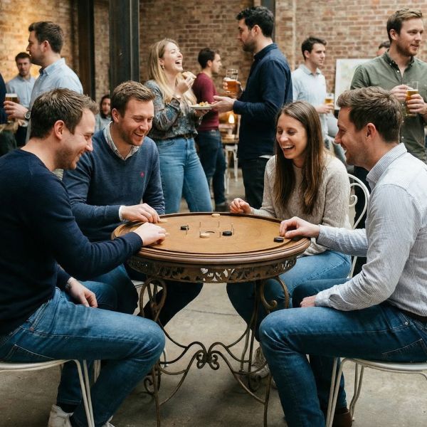 Crokinole le Jeu en bois Canadien fait en France-1