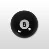 Boule de billard noir taille 50mm