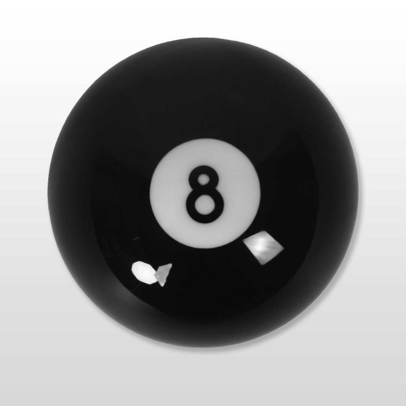 Bille de billard taille 57 mm, blackball n8