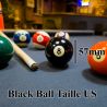 Boule de billard noir numéro 8 américaine, 57mm