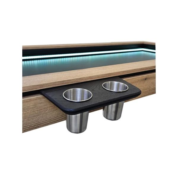 Repose gobelets pour table de jeux + 2 gobelets inox-1