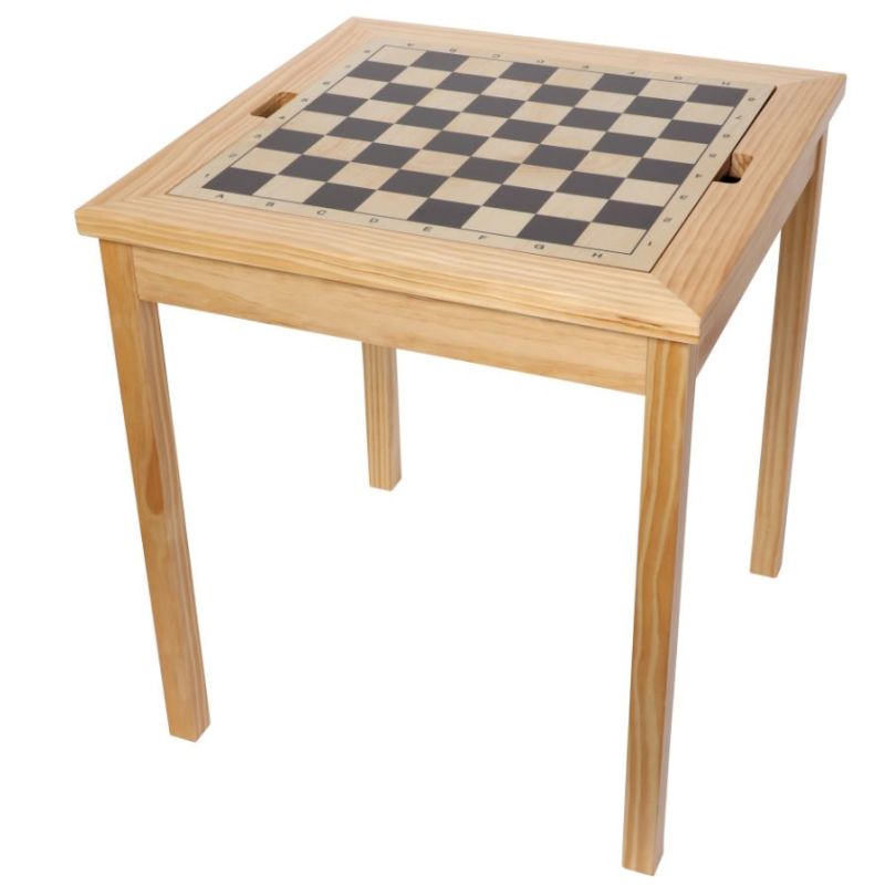 Table de jeux 5 en 1 en bois – Échecs, Dames, Ludo, Backgammon