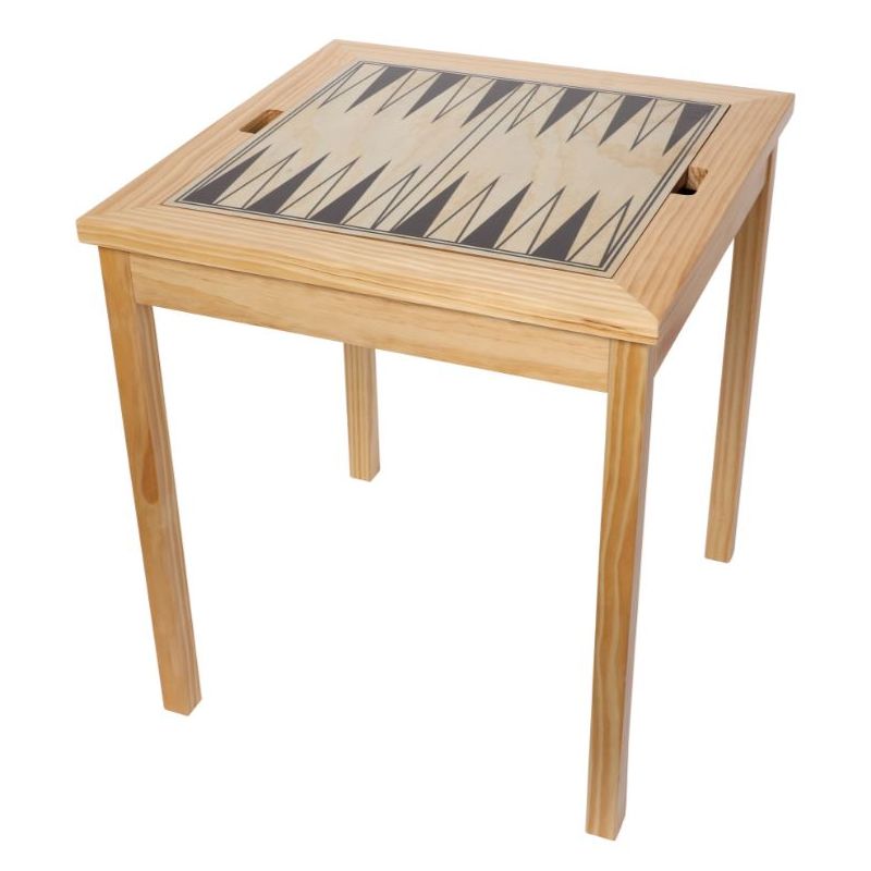 Table de jeux 5 en 1 en bois – Échecs, Dames, Ludo, Backgammon