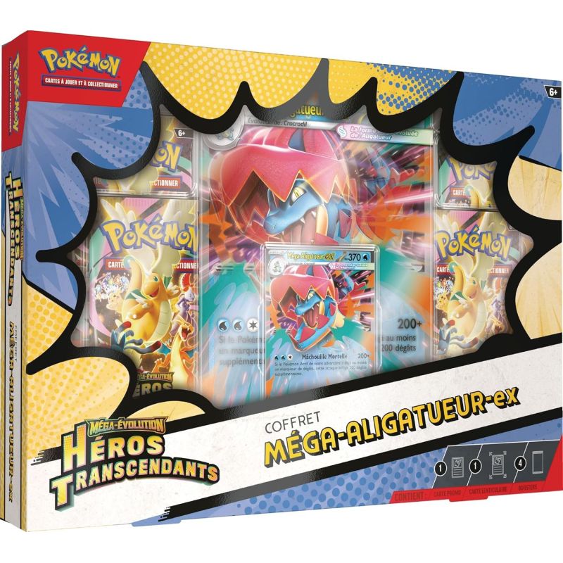Pokémon – Coffret Méga-Évolution Méga-Aligatueur-ex – Héros Transcendants ME2.5 (FR)