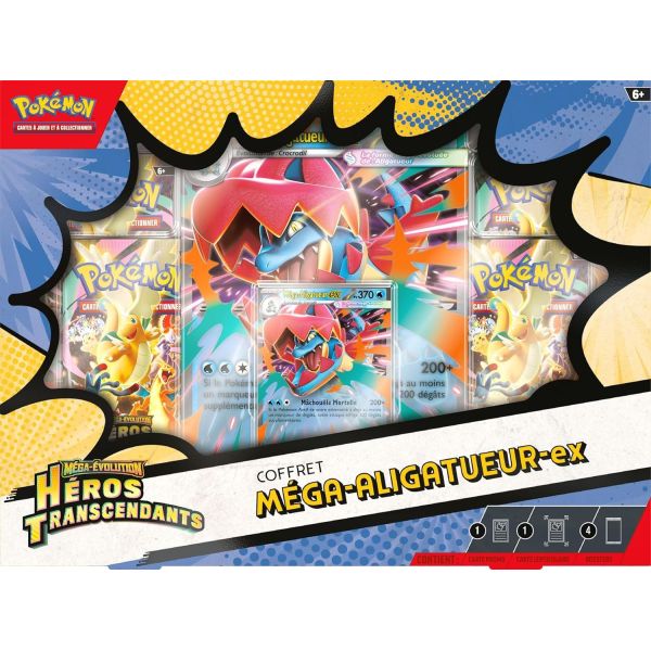 Pokémon – Coffret Méga-Évolution Méga-Aligatueur-ex – Héros Transcendants ME2.5 (FR)-1