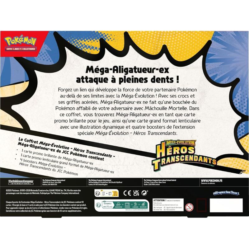 Pokémon – Coffret Méga-Évolution Méga-Aligatueur-ex – Héros Transcendants ME2.5 (FR)