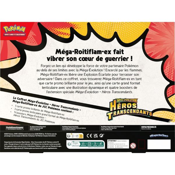 Pokémon – Coffret Méga-Évolution Méga-Roitiflam-ex – Héros Transcendants ME2.5 (FR)-3